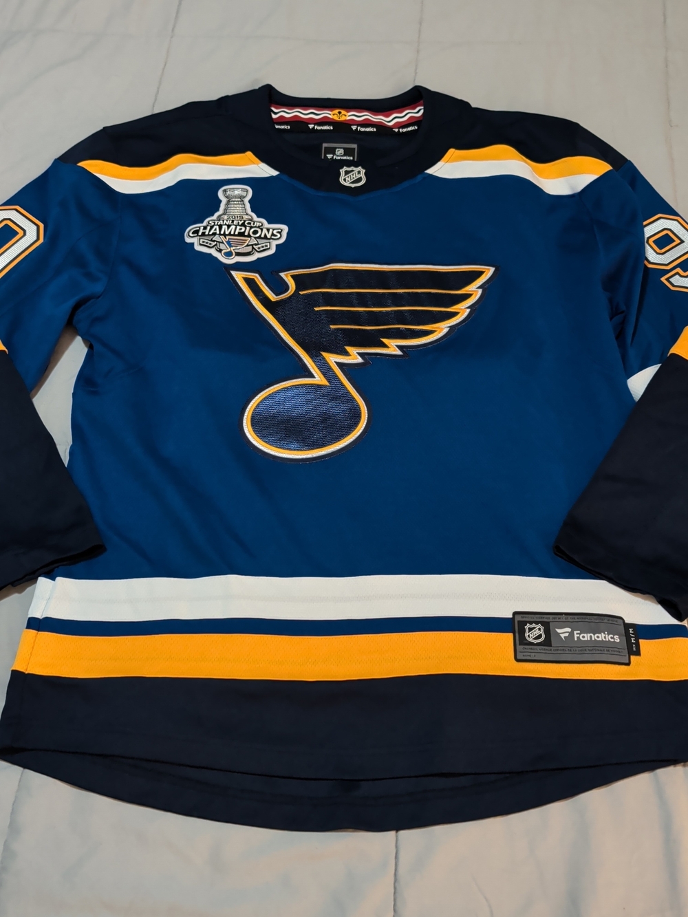 St. Louis Blues Ryan O’Reilly #90 Fanatics Jersey M Stanley Cup Champions